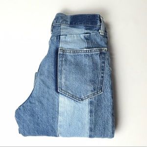 MOUSSY light-wash panel patchwork jeans